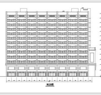 某地酒店扩建13层框架结构建筑方案图