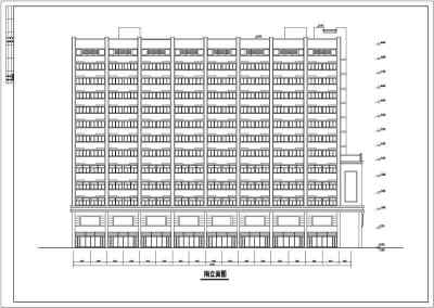 某地酒店扩建13层框架结构建筑方案图