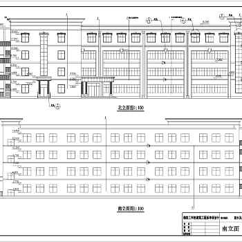 江苏某4层框架结构中学教学楼建筑方案图3D模型