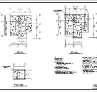 某二层私人自建别墅砖混结构设计施工图