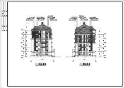 某地区六层框架结构住宅建筑方案图