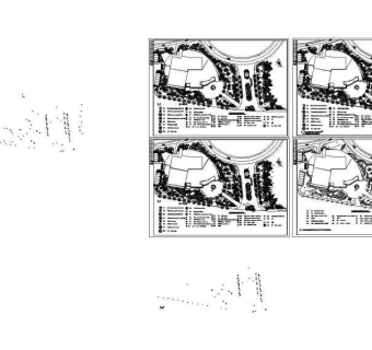 长沙某别墅植物配置总平面图