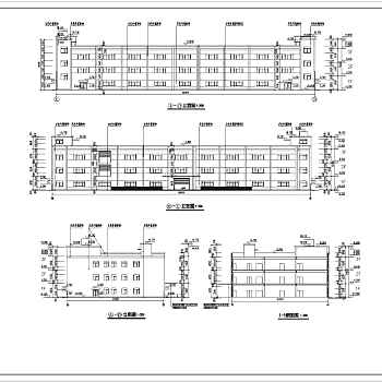 某地区地上三层框架结构车间建筑施工图