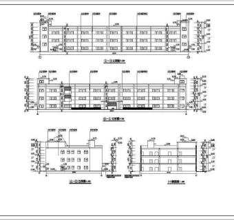 某地区地上三层框架结构车间建筑施工图