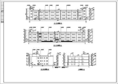 某地区地上三层框架结构车间建筑施工图
