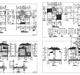 别墅建筑扩出图