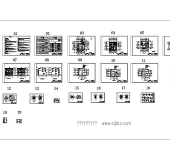完整豪华欧式别墅施工图CAD文件