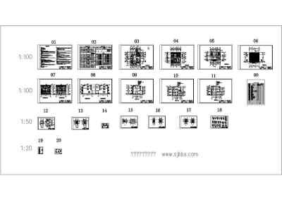 完整豪华欧式别墅施工图CAD文件