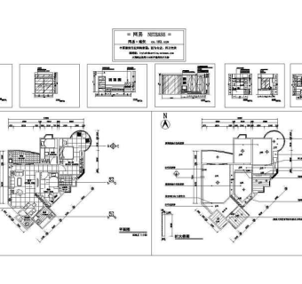 豪华别墅装修平立面图
