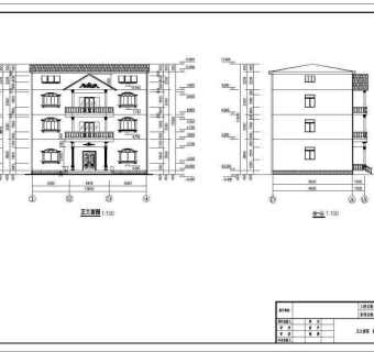 某地3层砌体结构别墅全套建筑及结构施工图