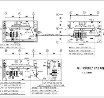 某会展中心2层地下商场电气施工图3D模型