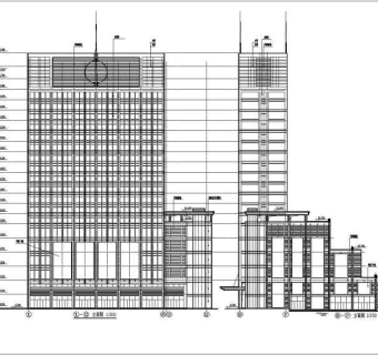 某高层综合商业办公楼设计cad全套建施图