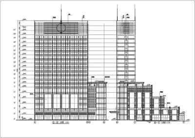 某高层综合商业办公楼设计cad全套建施图