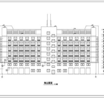 某框架结构消防大队办公楼建筑设计cad全套施工图