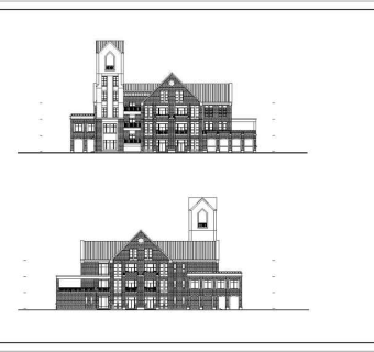 某六班欧式风格幼儿园建筑设计方案图