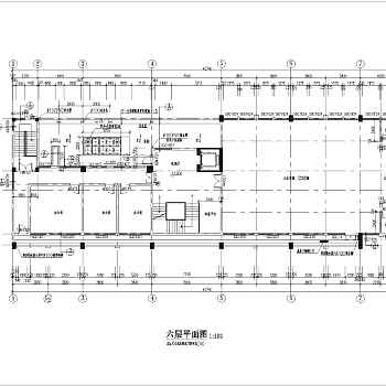 六层办公楼建筑cad施工图(外立剖面)