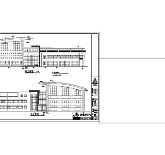 某外国语学校新校舍体育馆设计cad全套建施图