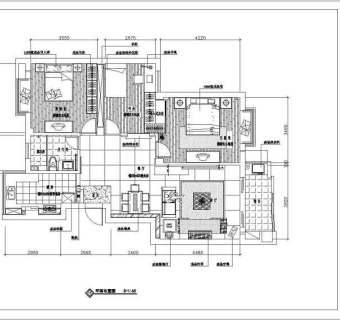 某三室两厅家庭住宅装修施工图纸