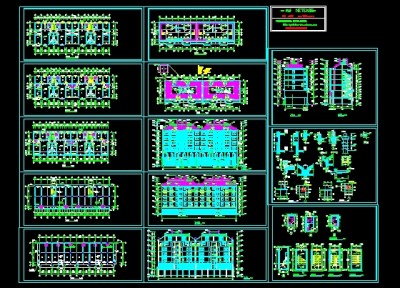 6层砖混结构商住楼设计3D模型