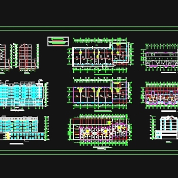 六跃七商住楼方案扩初图3D模型