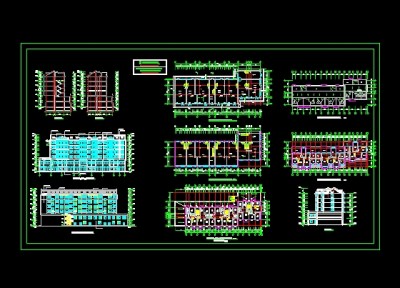 六跃七商住楼方案扩初图3D模型