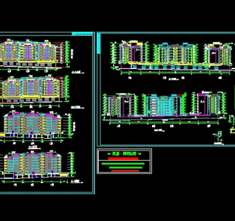 沿街多层商住楼立面方案扩初图