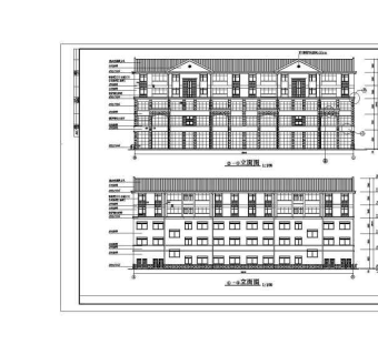 多层商住楼建筑cad设计施工图