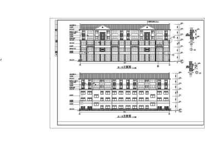 多层商住楼建筑cad设计施工图