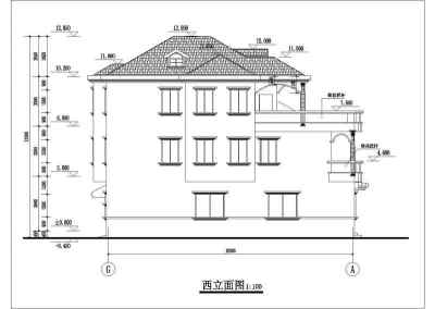 某地上三层框架结构独栋别墅建筑设计方案图纸