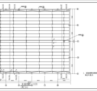 某30米跨轻钢结构餐厅结构设计施工图
