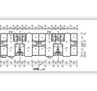 六层砖混结构商住楼设计全套CAD图纸