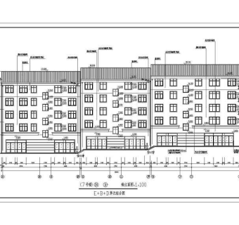 某小区多层住宅楼整套设计cad建施图