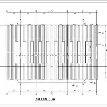 某轻钢单层车库设计cad建筑结构施工图3D模型