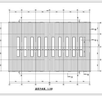 某轻钢单层车库设计cad建筑结构施工图3D模型