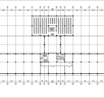 某地多层图书馆建筑平面方案设计图