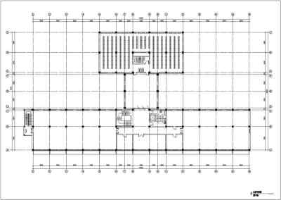 某地多层图书馆建筑平面方案设计图