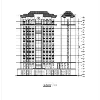 某地下二层地上十七层框架结构酒店公寓建筑设计方案