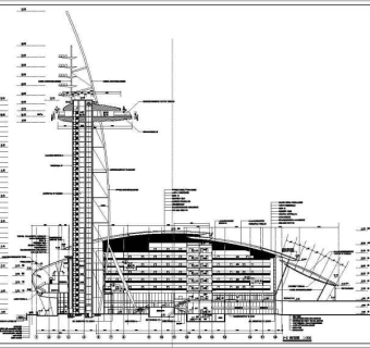 某知名体育馆全套建筑施工图