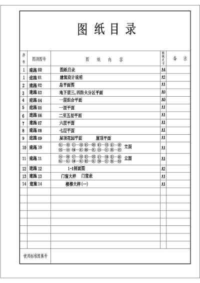 某多层住宅楼建筑CAD施工设计图