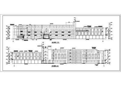 带植草屋面大型综合楼建筑设计CAD施工图纸