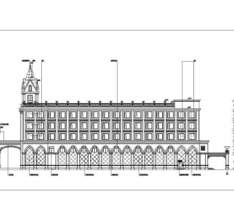 某地五层框架结构欧式酒店建筑设计方案图纸