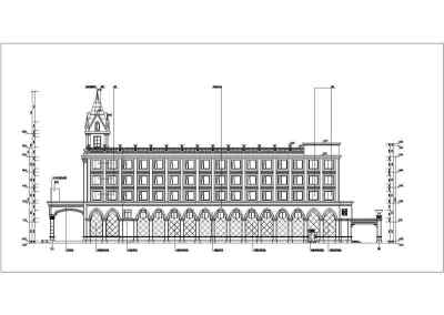 某地五层框架结构欧式酒店建筑设计方案图纸