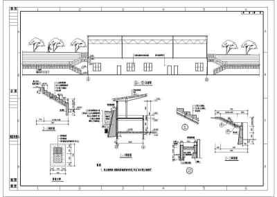 某露天体育场主席台建筑、结构设计施工图3D模型