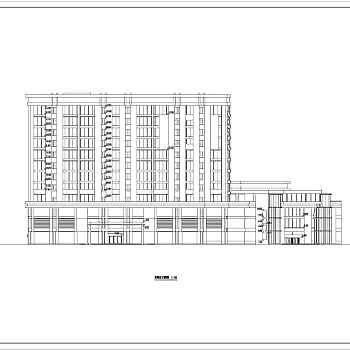 湘潭市某地十二层框架结构综合酒店公寓建筑设计施工图纸