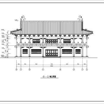 某地两层框架结构仿古建筑设计施工图纸3D模型