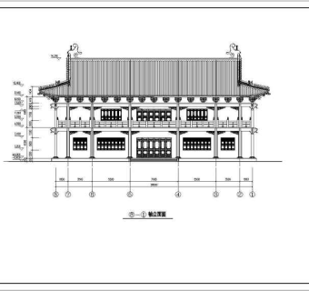 某地两层框架结构仿古建筑设计施工图纸3D模型