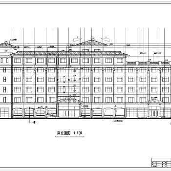 某地区6层框架结构酒店建筑设计方案图