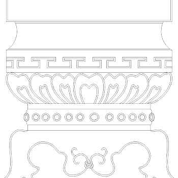 建筑CAD常用千种图块之中式柱