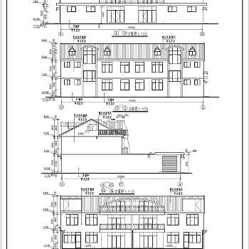 某地区二层框架结构别墅建筑设计施工图（带阁楼）