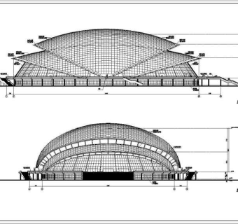 北方某省大型体育馆建筑设计方案图